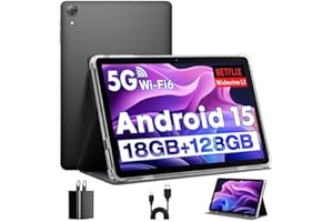 Android 15 Tablet, Tablette Android, Android Tablet 10 Inch, Octa-Core, 18GB RAM+128GB ROM+1TB Expand, 1280x800 IPS Display, 