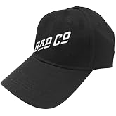 Bad Company Baseball Cap Slant Band Logo Official Black Unisex Size One Size