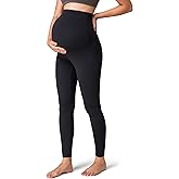 Colorfulkoala Womens Dreamlux Maternity Leggings Over The Belly 25" / 28" Inseam Soft Workout Activewear Yoga Pregnancy Pants