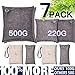 Activated Bamboo Charcoal Bag For Closet Shoe Home Basement Natural Dehumidifier 8 PACKS (4X200 G) (2X100 G) (2X75 G)