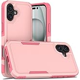 WOGROO for iPhone 16 Plus Case 6.7 inch,Shockproof, Strong and Durable Phone Protective Case, Pink