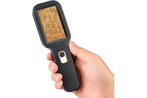 Handheld Digital Microscope 500X, 3" HD IPS Display, Coin & Jewel Magnifier | Dual Lens Auto Focus, Adjustable LED Light, 12M