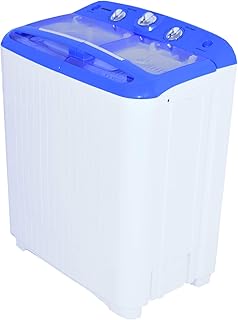 Syntrox Germany A+ 5,2 Kg Waschmaschine mit Pumpe und Schleuder Campingwaschmaschine Mini Waschmaschine