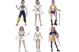 AOLBSPD 6Pcs Korean Movie Figures 4 inch,Birthday Party & Office Decor,Collectors Korean Trendy Style Figurine Set Cake Topper Standing with Base