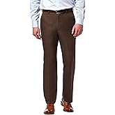 Haggar Men's Cool 18 Pro Classic Fit Flat Front Casual Stretch Performance Golf Pant - Regular and Big & Tall