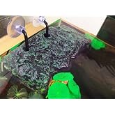 Minidiva Turtle Platform, Floating Pier Rectangular Terrapin Dock PU Foam Aquarium Float Decor Basque Terrace Climb Brazilian Tortoise, Turtle Less Than 550g