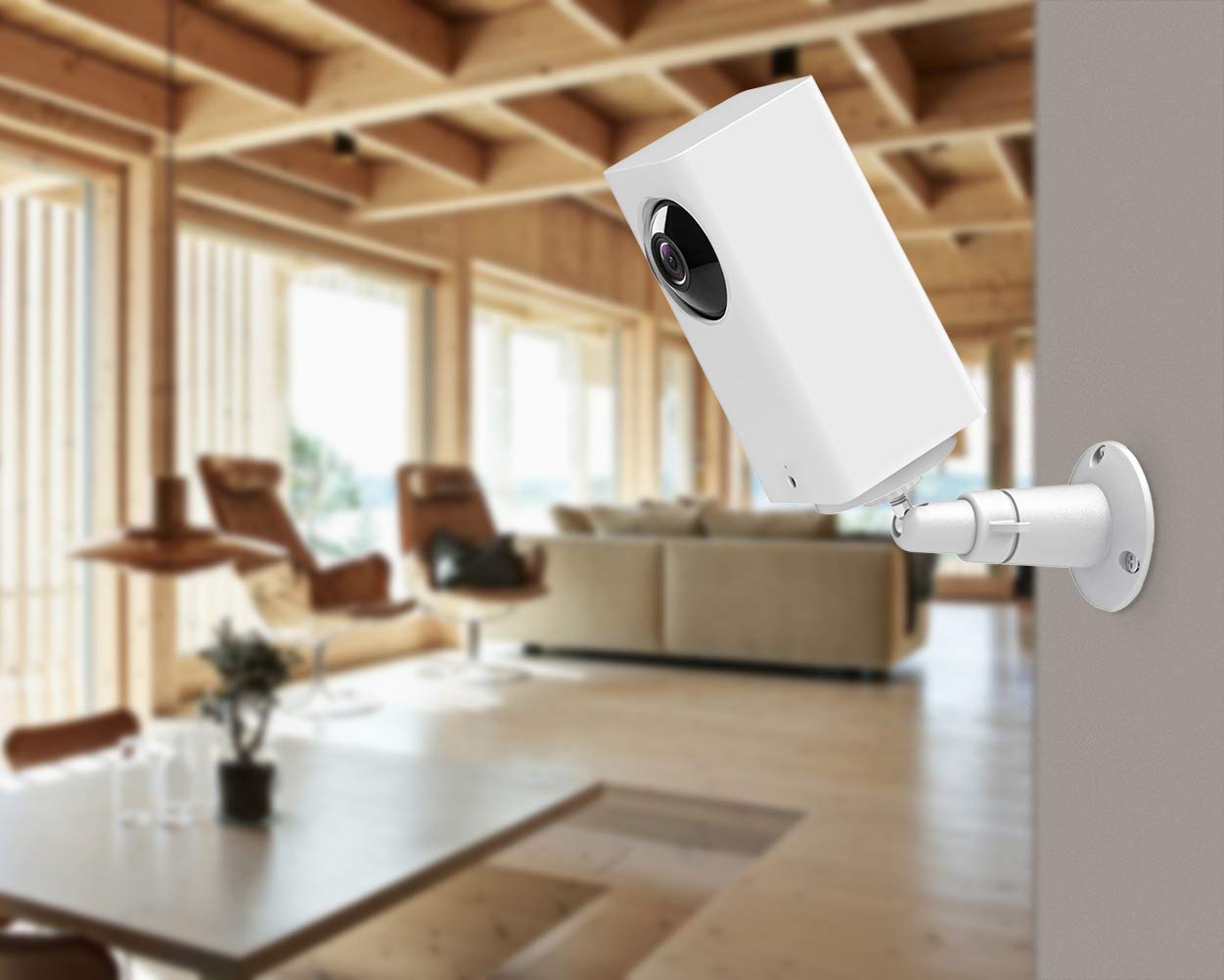 Wyze Cam Pan Wall Mount Bracket, Gresur Adjustable Security Rust-Resistant Aluminum Wall Mount for Wyze Cam Pan/Arlo and Other Compatible Models Indoor Outdoor Security Camera Mount(2 Pack, White)