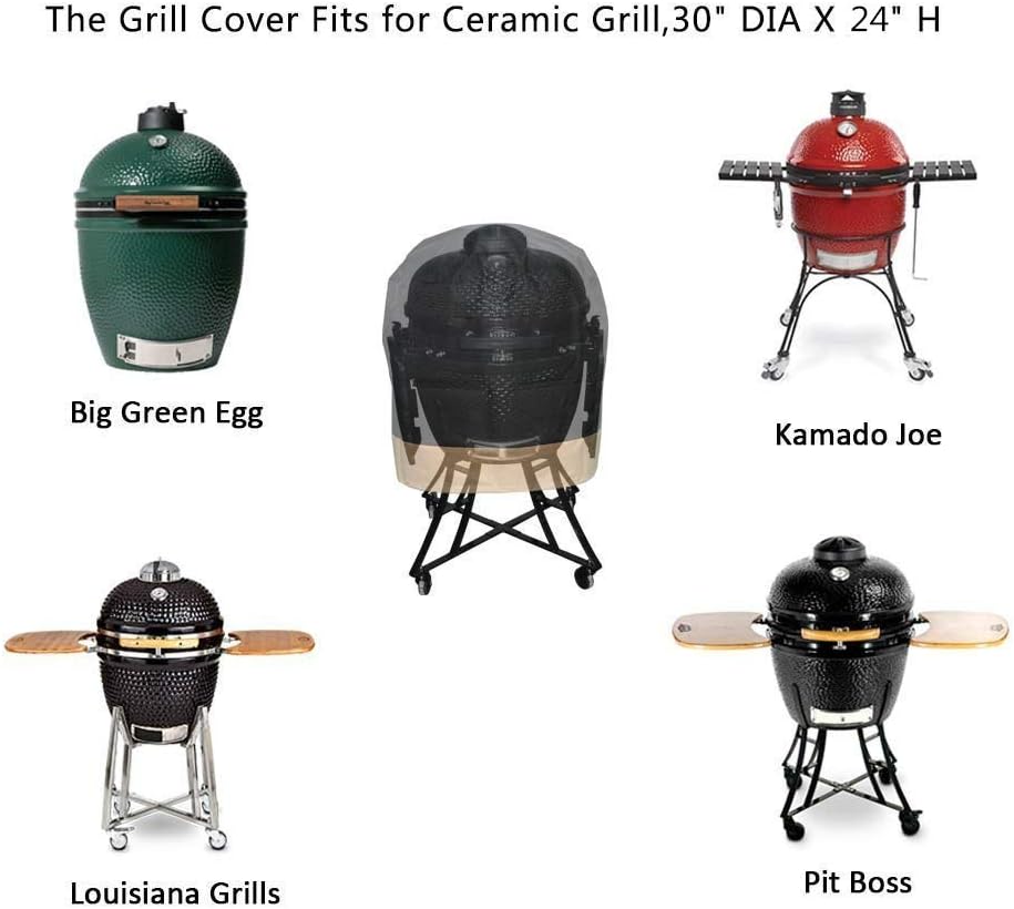 Onlyfire Kamado Grill Cover Fits for Big Green Egg,Kamado Joe Classic and Stand-Alone,Large Grill Dome,Pit Boss K22,Louisiana K22,Coyote the Asado Cooker and other,76cm DIA X 61cm H - Image 4