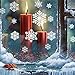 YLINGSU 66+ Large Christmas Snowflake Window Clings Decorations - Baubles / elk -Winter Wonderland Xmas Party Stickers Decal Ornaments (white)