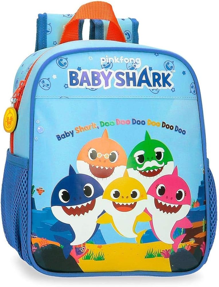 Baby Shark Shark Family Preschool backpack Blue 21x25x10 cms