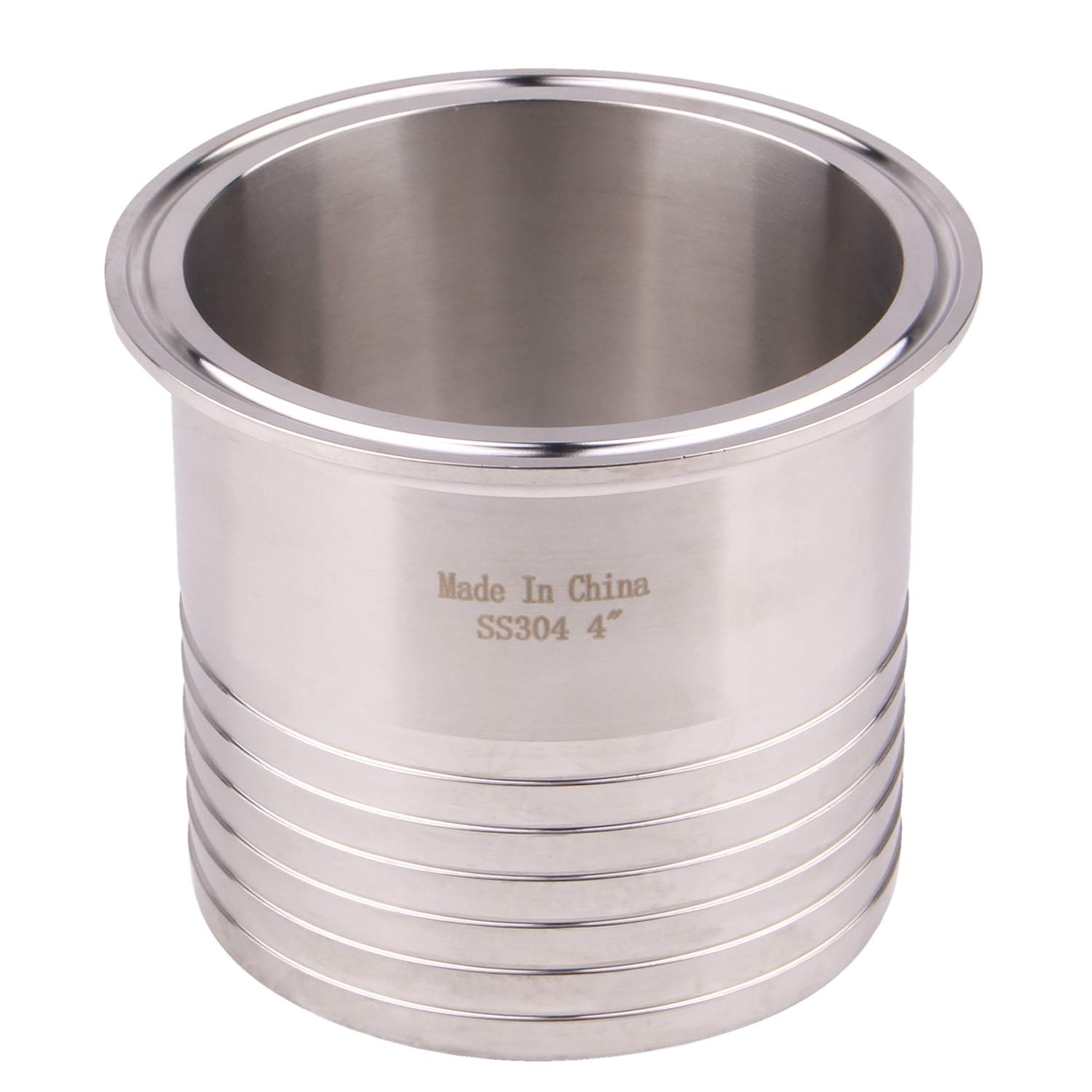 DERNORD 4" Tri Clamp to 4 Inch Hose Barbed Adapter SUS304 Sanitary Hose Barb Pipe Fitting (4 Inch)