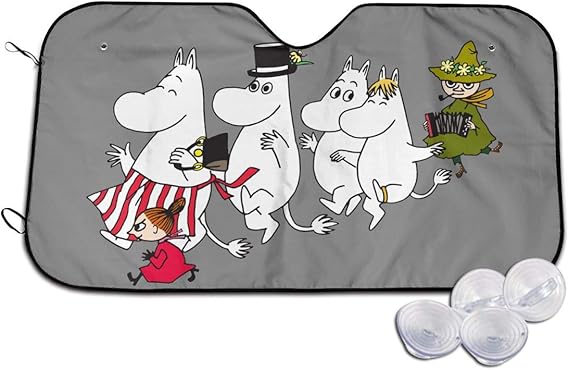 Amazon Co Jp 車用サンシェード ムーミン フロントガラス用 ガラスバイザーカバー 吸盤 遮光 Uvカット 紫外線対策 日焼け防止 折り畳み 日除け 車用品 車中泊 服 ファッション小物