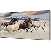 Artsbay Horse Wall Art Running Wildlife Picture Painting Animal Canvas Print Large Home Decor Living Room Bedroom Office 24 x 48inches