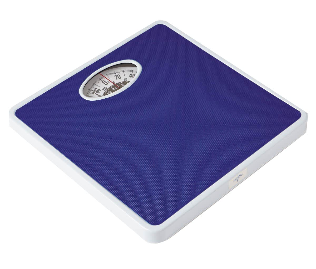 Photo 1 of Medline Mechanical Bathroom Scale, 300 lb. Weight Capacity, Blue - Accurate and Durable Weight Measurement Tool for Home Use