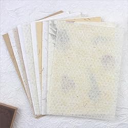 Diuhofart Textured Handmade Paper Sheets for