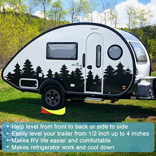 EXCELFU Camper Leveler 2 Pack, Camper Leveling Kit Includes Two Curved