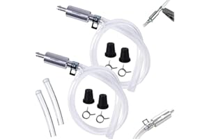 GENERIC 4 PCS Universal Brake Fluid Deflerator, Brake Bleed Hose, Brake System Bleeding Tools, Auto Motorcycle Clutch One-Way Check Valve Tube Deflation Tool Kit Hose with Metal Clamp (2 PCS)