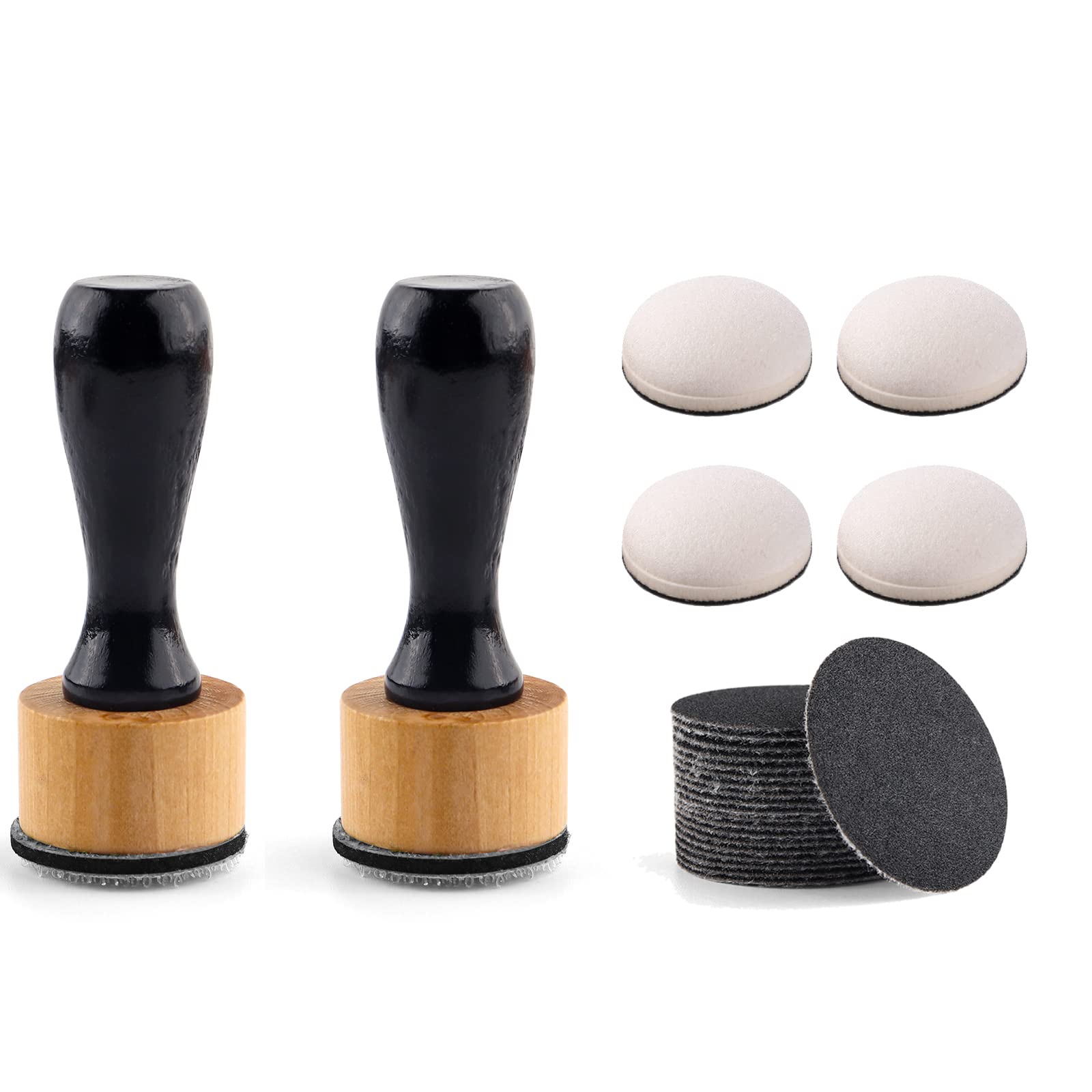 Briartw 26 PCS,2 PCS Mini Ink Blending Tool,4pcs Domed Foams and 20 Pieces Sanding Disks,Round Replacement Medium-Grit Sandpaper Provides The Ideal Friction to Work On Cardstock, Chipboard, Wood — image 1
