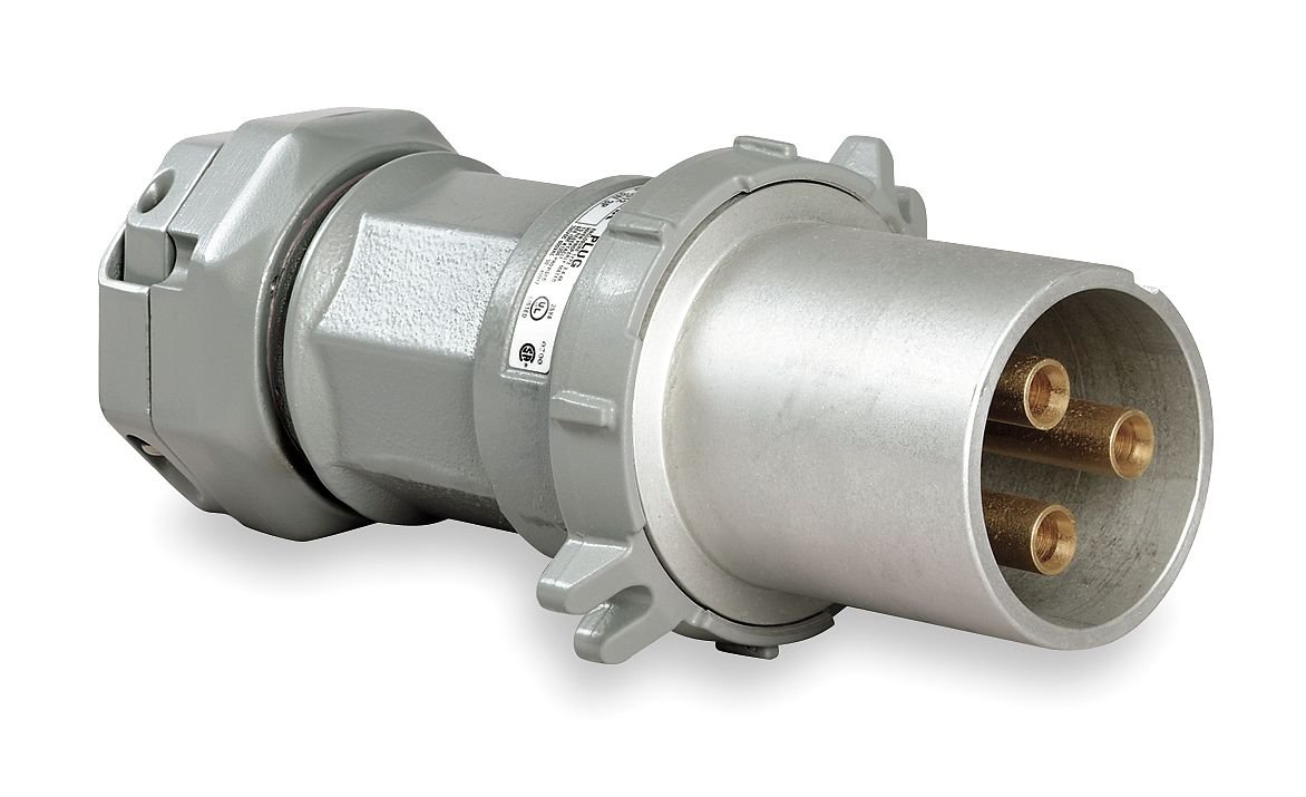 Killark VP203512 Pin and Sleeve Plug, 3 Wire, 3 Pole, 200 Amp, 600V