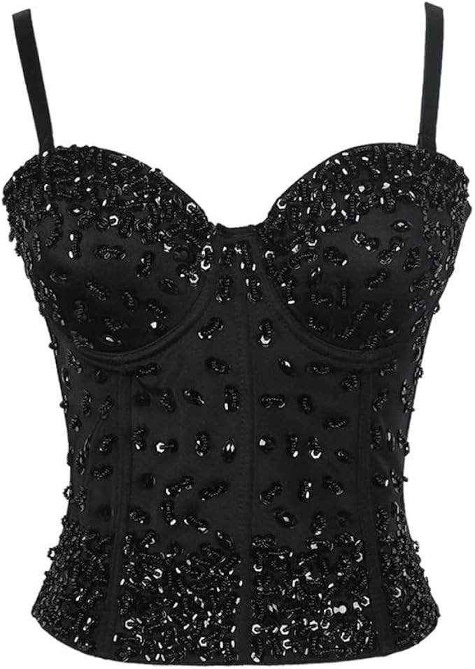Damen Bustier Top Spitze - Ärmelloses Off Shoulder Top Für Party