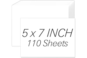 AIDUNMIS White Cardstock 5x7, 110 Sheets 5x7 Cardstock Paper, 200 GSM Thick Cardstock 5 x 7, Blank Heavyweight White Card Stock Paper for Printer, DIY Cards, Greeting Cards, Wedding Invitation, Postcards
