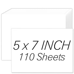 White Cardstock 5x7, 110 Sheets 5x7 Cardstock
