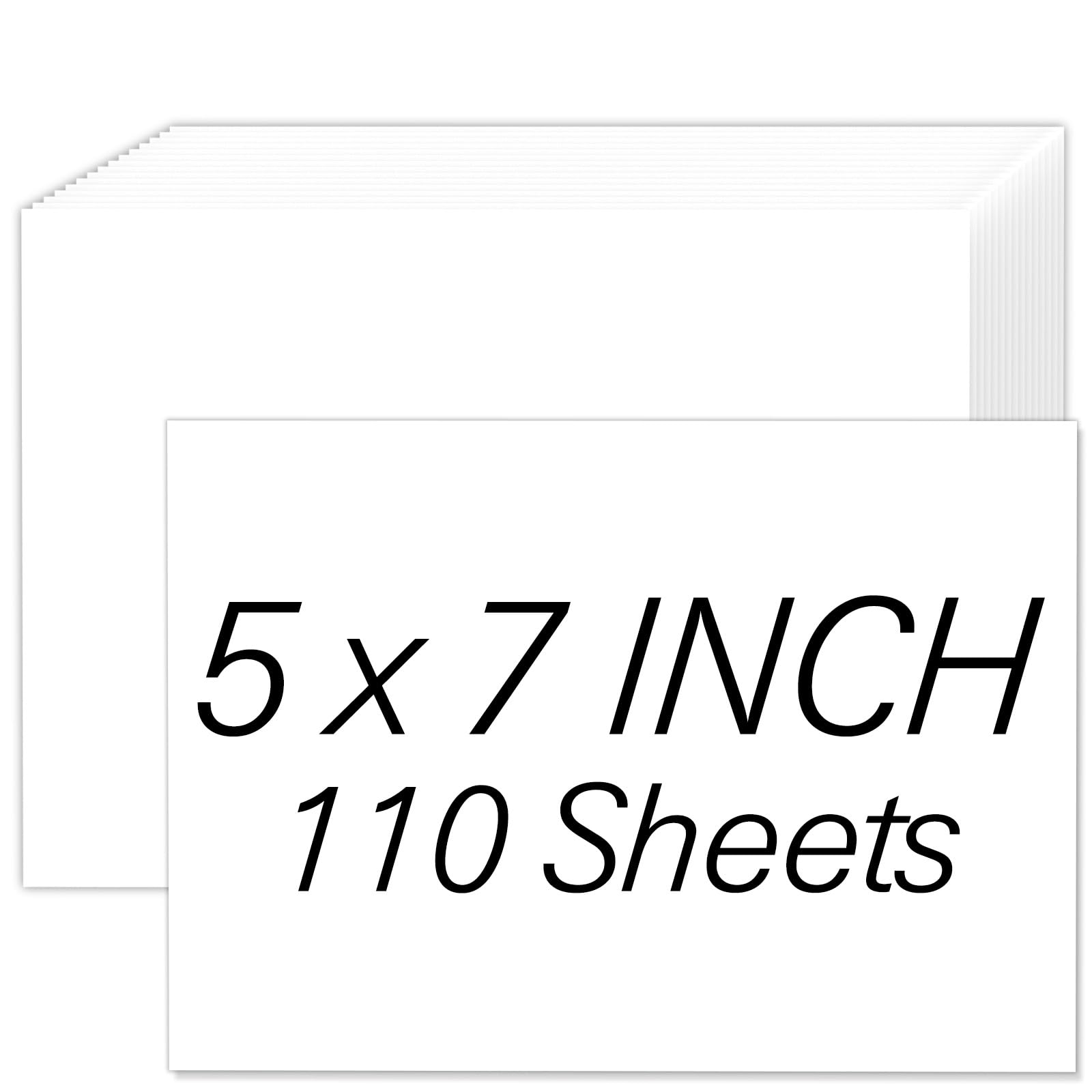 White Cardstock 5x7, 110 Sheets 5x7 Cardstock