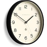 NEWGATE&reg; Number Three wall Clock | Modern Round Clock | 15" | Black | Easy to read numbers | Ideal for kitchen, living room or office