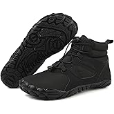Barefoot Shoes Mens Womens Winter Warm Wide Toe Box Minimalist Zero Drop Outdoor Sole High-top Walking Shoes Snow Boots