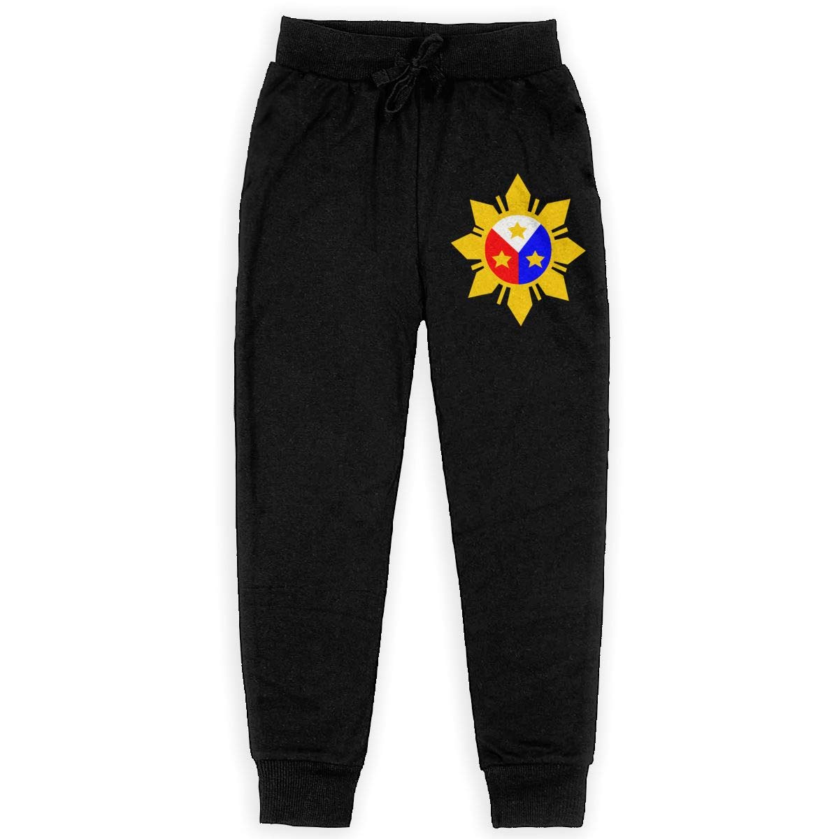 Men Fit Sweatpant, 100% Cotton Filipino Philippine Flag Jogger Pants for Youth