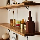 HAOCHEN 10 Pcs Heavy Duty Shelf Brackets 150x95 mm Black Triangle 90° view 5