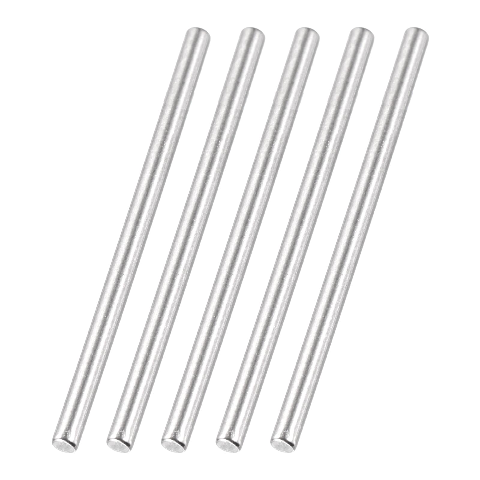 sourcing map 60 Pack RC Wheel Axle Pin, 1.5x22.5mm Steel Hex Wheel Hub Nut Pin Replacement for DIY RC Car Truck Boat Helicopter Model Part, Silver