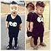 Newborn Toddler Infant Baby Boy Girl Romper Jumpsuit Bodysuit Clothes Outfits (18-24 Months, Black)