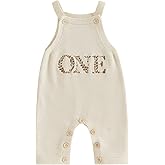 LOPJGH Newborn Baby Boy Girl Birthday Clothes Knitted Embroidery One Two Letter Romper Jumpsuit Cake Smash Bodysuit Outfit