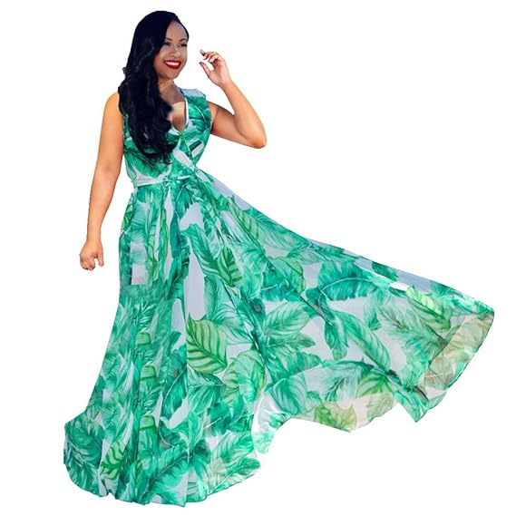 Bluestercool Robes En Mousseline Femme Maxi Dress Mode Col