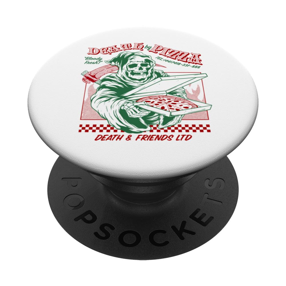 Death by Pizza / Pizza of Death for Men, Women, & Youth PopSockets Swappable PopGrip