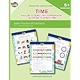 Time: analog clocks, unit conversion, calendar, elapsed time: Math practice worksheets for 1-st graders (6 years old) (Workbook Math 1st Grade)