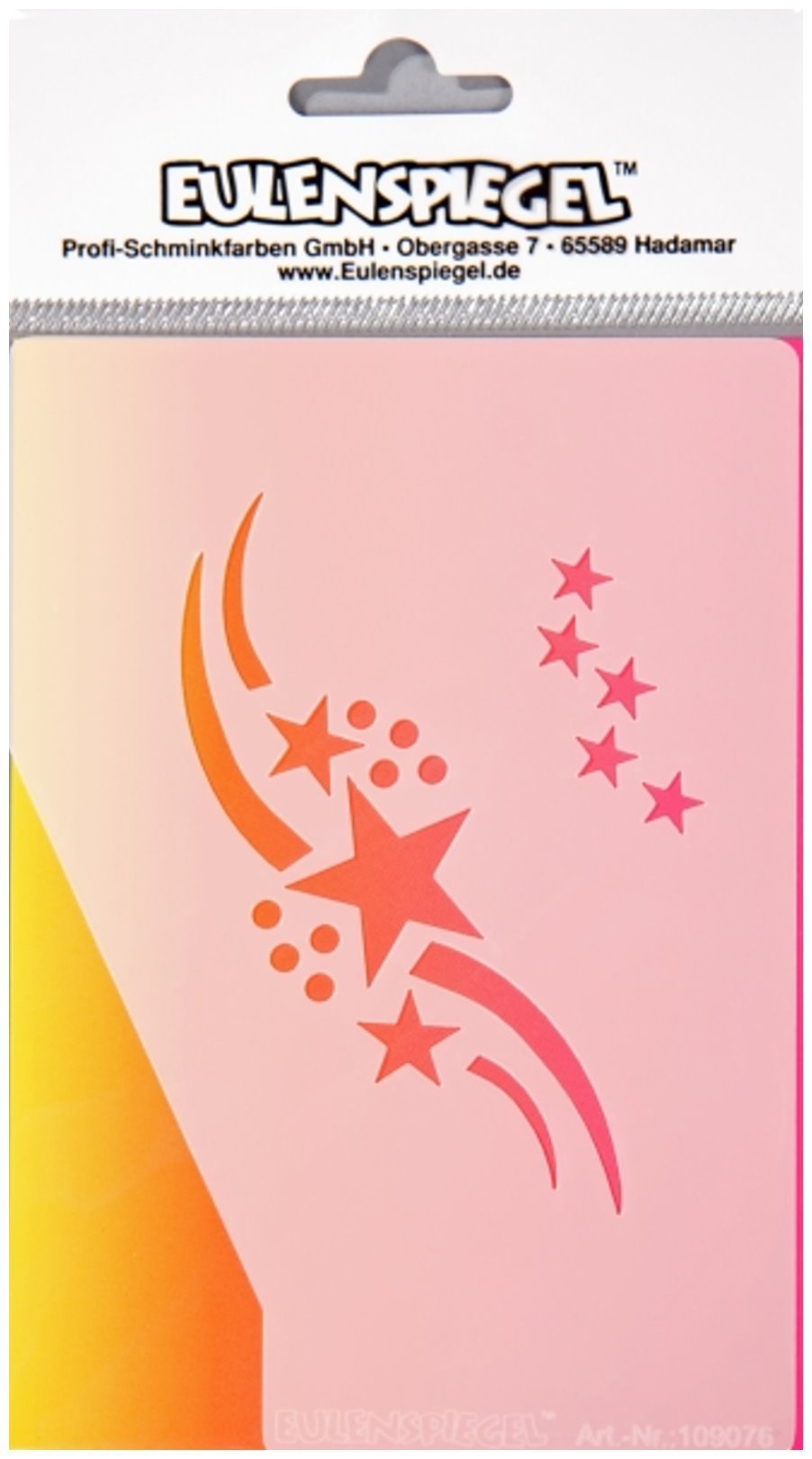 Eulenspiegel 4028362109076 109076-Face Painting Template-Stardust, Unisex-Adult