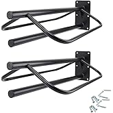 HDYEGY 2 Pack Saddle Rack with Pad Bar,Heavy Duty Wall Mounted Saddle Stand Saddle Pad Rack for English Western Saddles Horses Blanket,Black