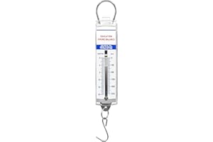 EISCO Premium Spring Balance, 0-2000g / 0-20N - High Resolution, Dual Transparent Scale, Newtons & Grams - Zero Calibration Capability - Acrylic Body