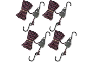 LE KAPMOZ Kayak Tie Down Straps Canoe Bow and Stern Heavy Duty Cargo Ratchet Pulley Rope Hanger