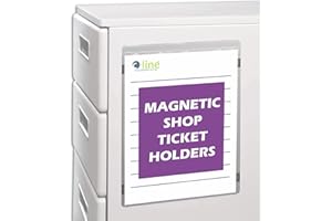 C-Line Magnetic Clear Vinyl Shop Ticket Holders, 9 x 12 Inches, 15 per Box (83912)