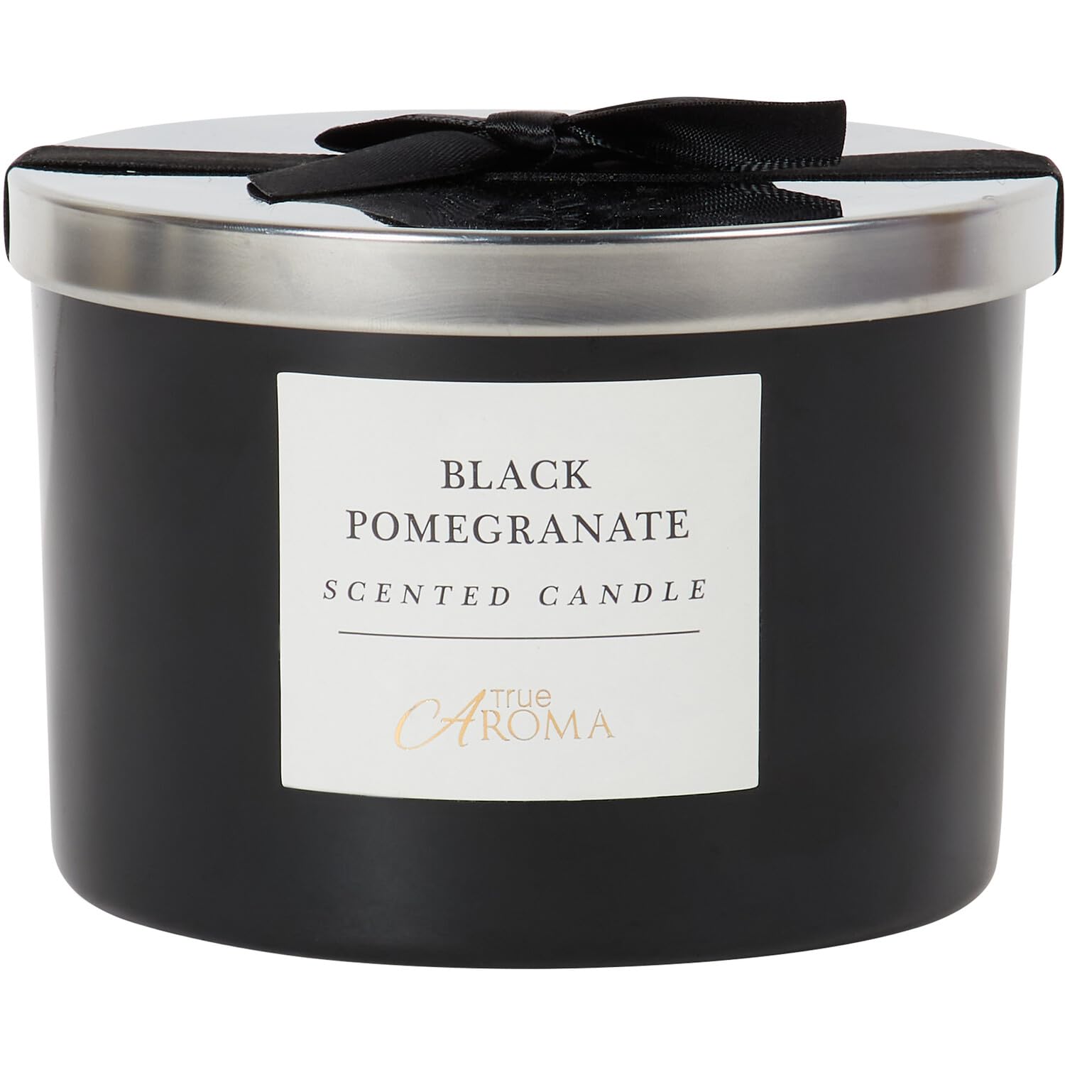 Luxury Black Pomegranate Scented Candle (3 Wick) - Blinque Bermont, Wellbeing Candle, Made with Essential Oils
