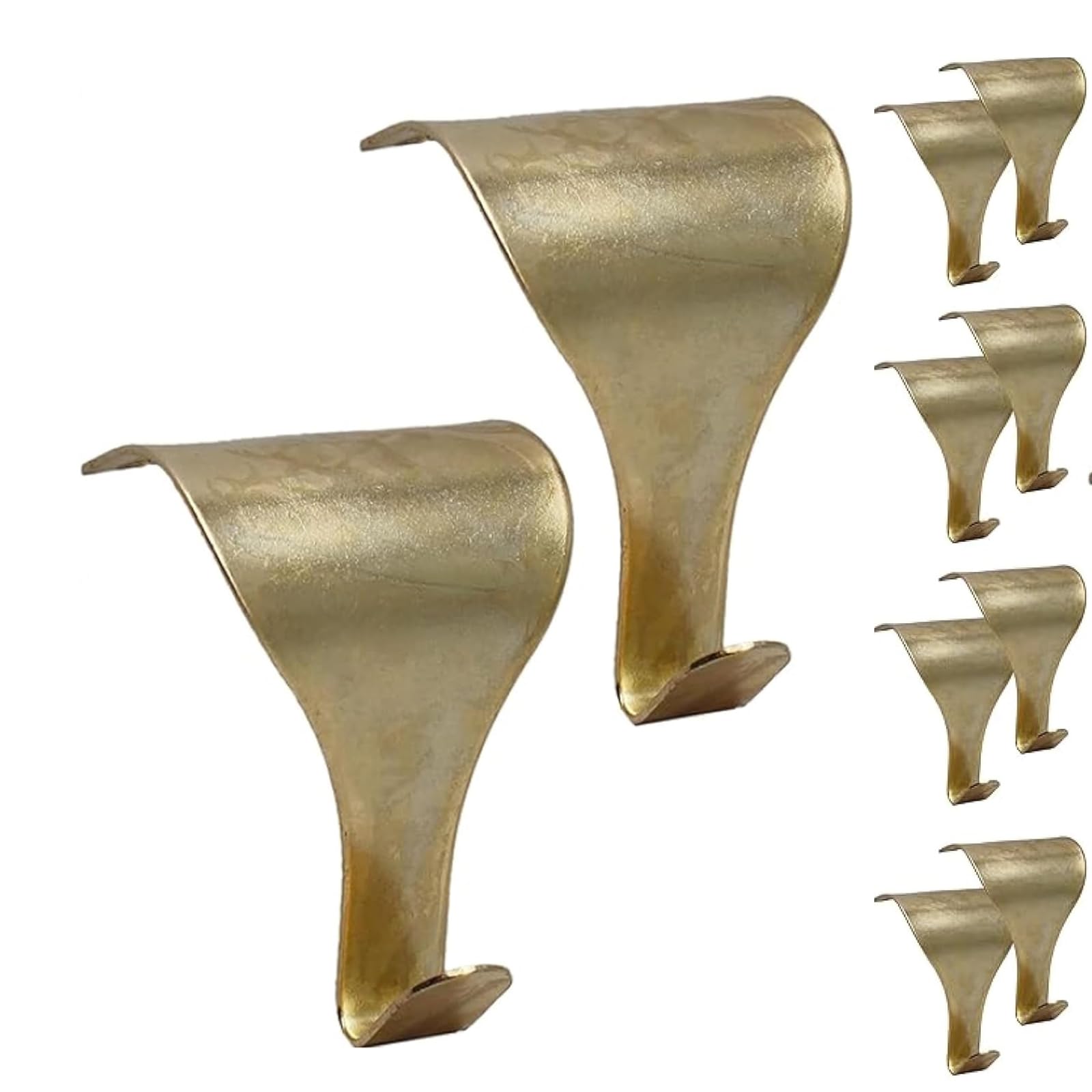 10 Pack Picture Hooks, Heavy Duty Picture Hanging,Brass Wire for Picture Rail Wall Hanging Decoration ,Hang Picture Frames & Protect Walls,Home Decor