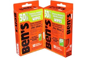 Ben's 30 Deet Mosquito Tick Insect & Bug Repellent Field Wipes - 24 Pack