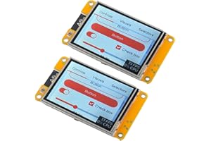 DIYmalls 2.8 inch ESP32-2432S028R ESP32 Yellow Display - 9341 Resistive Touchscreen 240x320 TFT LCD Module CYD Development Board for Arduino IDE (Pack of 2)