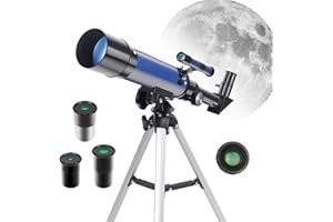 Telescope for Kids and Beginners,50mm Aperture 360mm Astronomical Refractor Telescope with 3 Eyepieces and Tripod Portable Sc