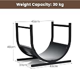 TANGZON Heavy Duty U-Shaped Firewood Rack, Rust-Resistant Log Holder view 6