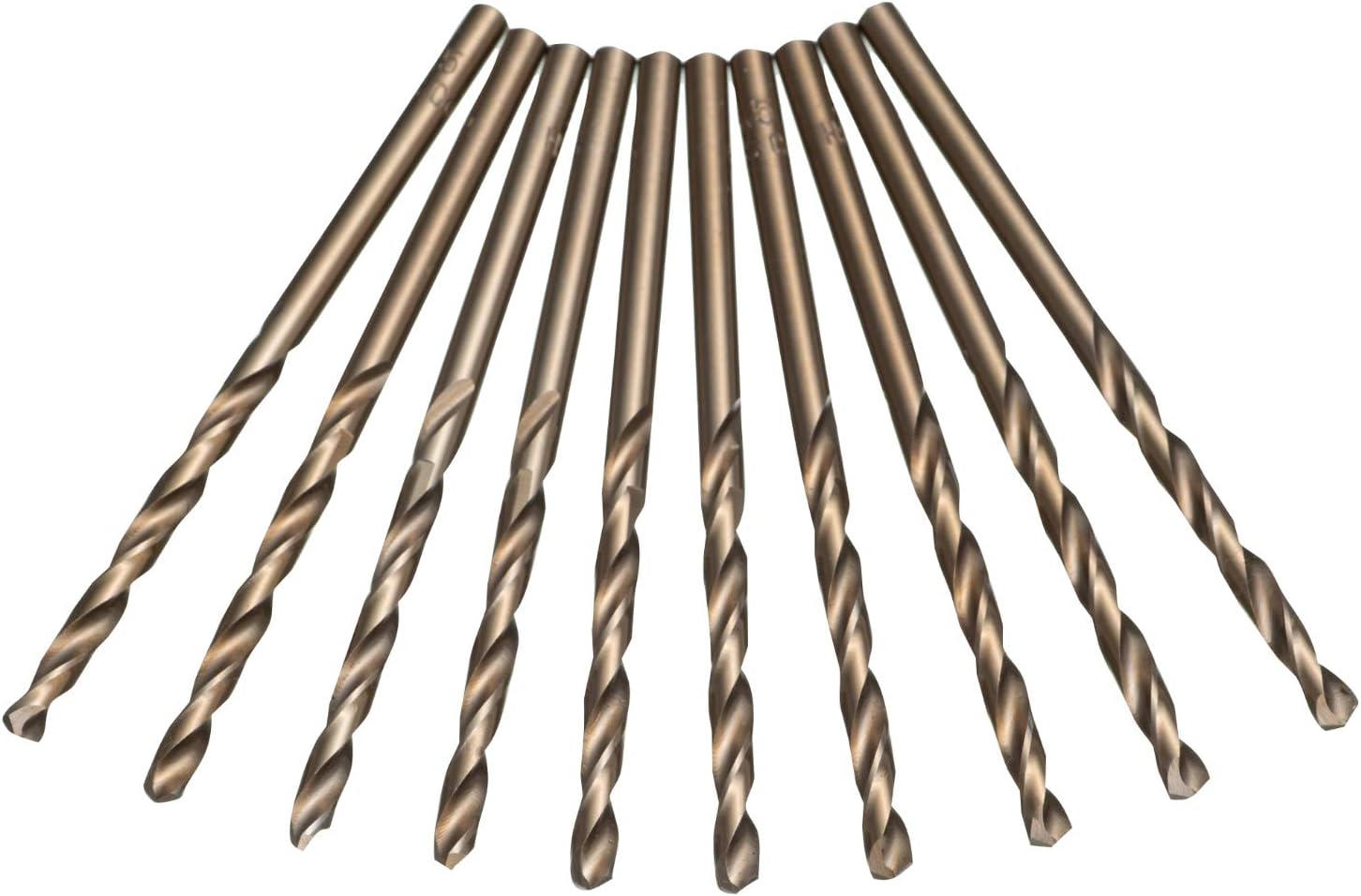 HPMAISON True 5% Cobalt Jobber Drill Bit Set, 10Pcs 3.5mm M35 High Speed Steel Twist Drill Bits - Image 3