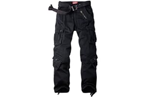 RAROAUF Women's Cotton Casual Military Army Cargo Combat Work Pants with 8 Pocket